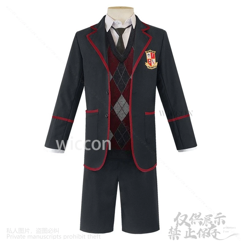 Anime Movie Umbrella Cosplay Academy DK School Uniform Costume Set High School Uniform Pants Cos British Style Clothes Full Sets