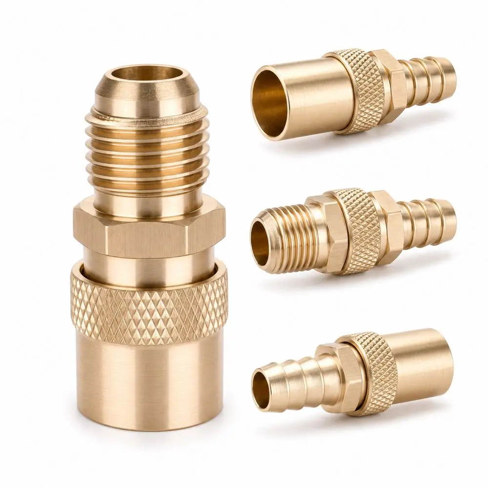 Brass Mold Quick Coupler Heat Resistant Open Flow Female Quick Coupling Female Hose Barb Cooling Water Connector