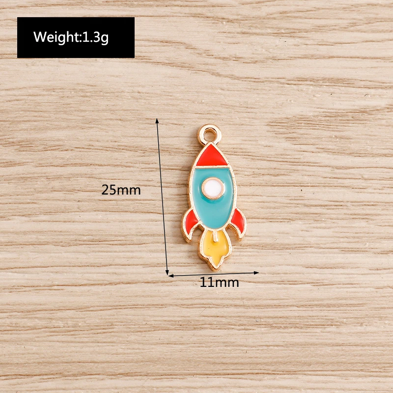 Tusember 10 Stück Cartoon Emaille Sonne Mond Stern Charms Anhänger für Halskette Ohrringe Armband DIY Schlüsselanhänger Schmuckherstellung Zubehör – Detail 12