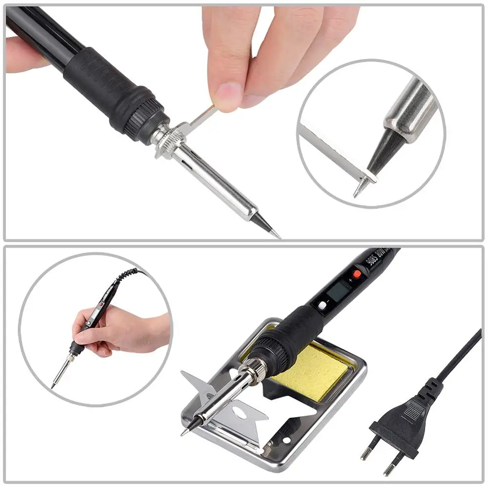 JCD 908S Electric Soldering Iron Kit LCD Digital Welding Pen BGA Soldering Iron Solder Welder Tip Tin Pencil for Home DIY 80W