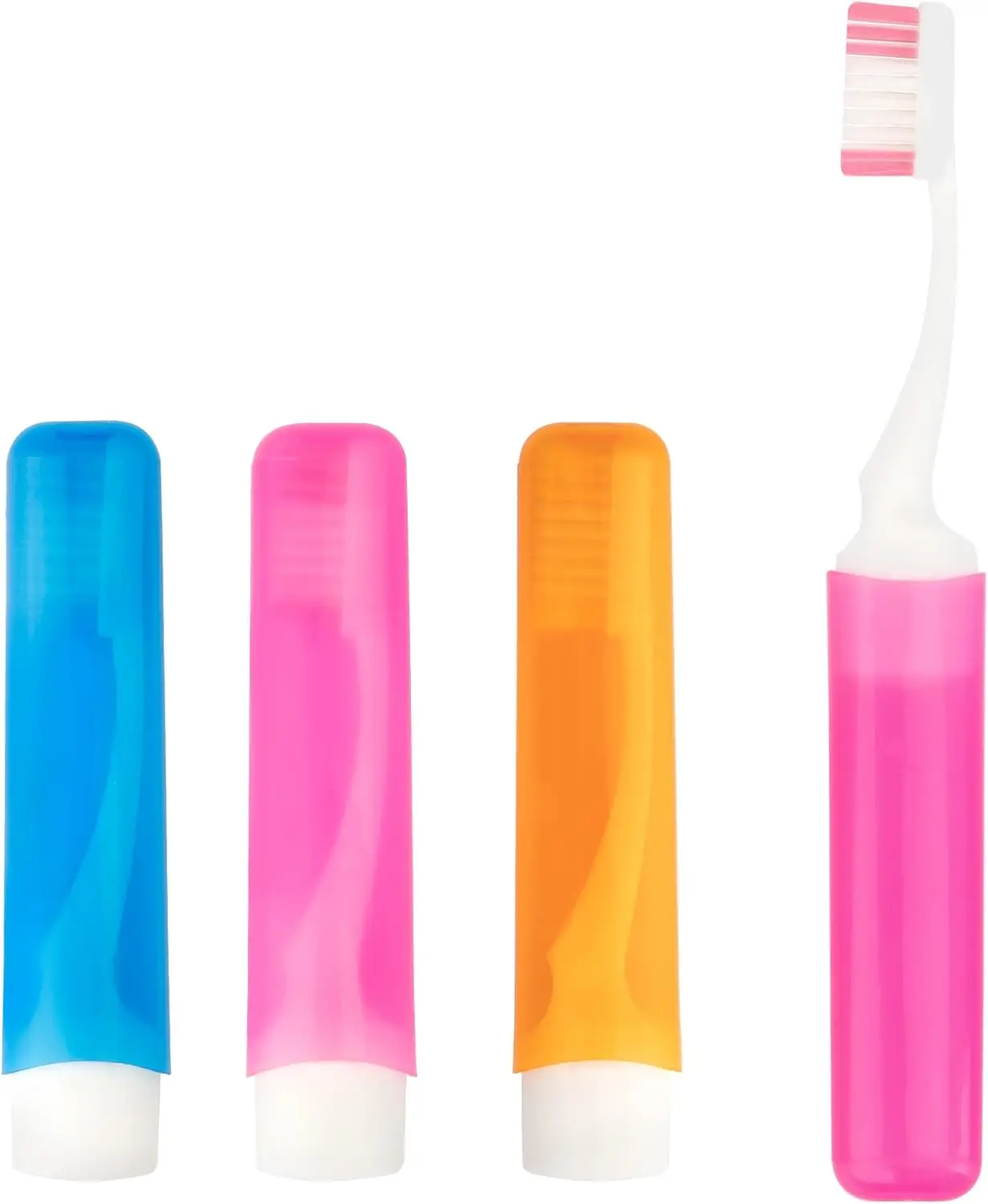 Travel Toothbrush,Mini Toothbrush Soft Portable Toothbrushes Travels with Tooth Brush Cover Small Folding Toothbrushes