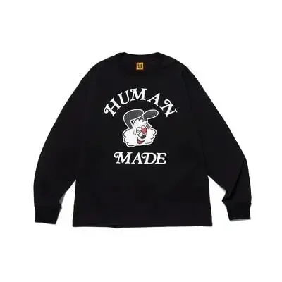Human Made Rabbit Graphic Tee Long Sleeve Heart Letter Print Loose Streetwear Unisex