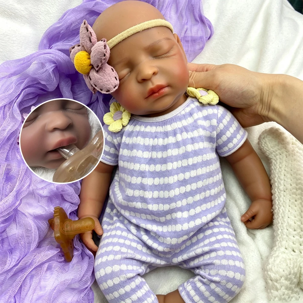 17inch True-Shape Silicone Reborn Doll Realistic Posture Flexibility Fine Texture Washable Newborn Doll For Educational