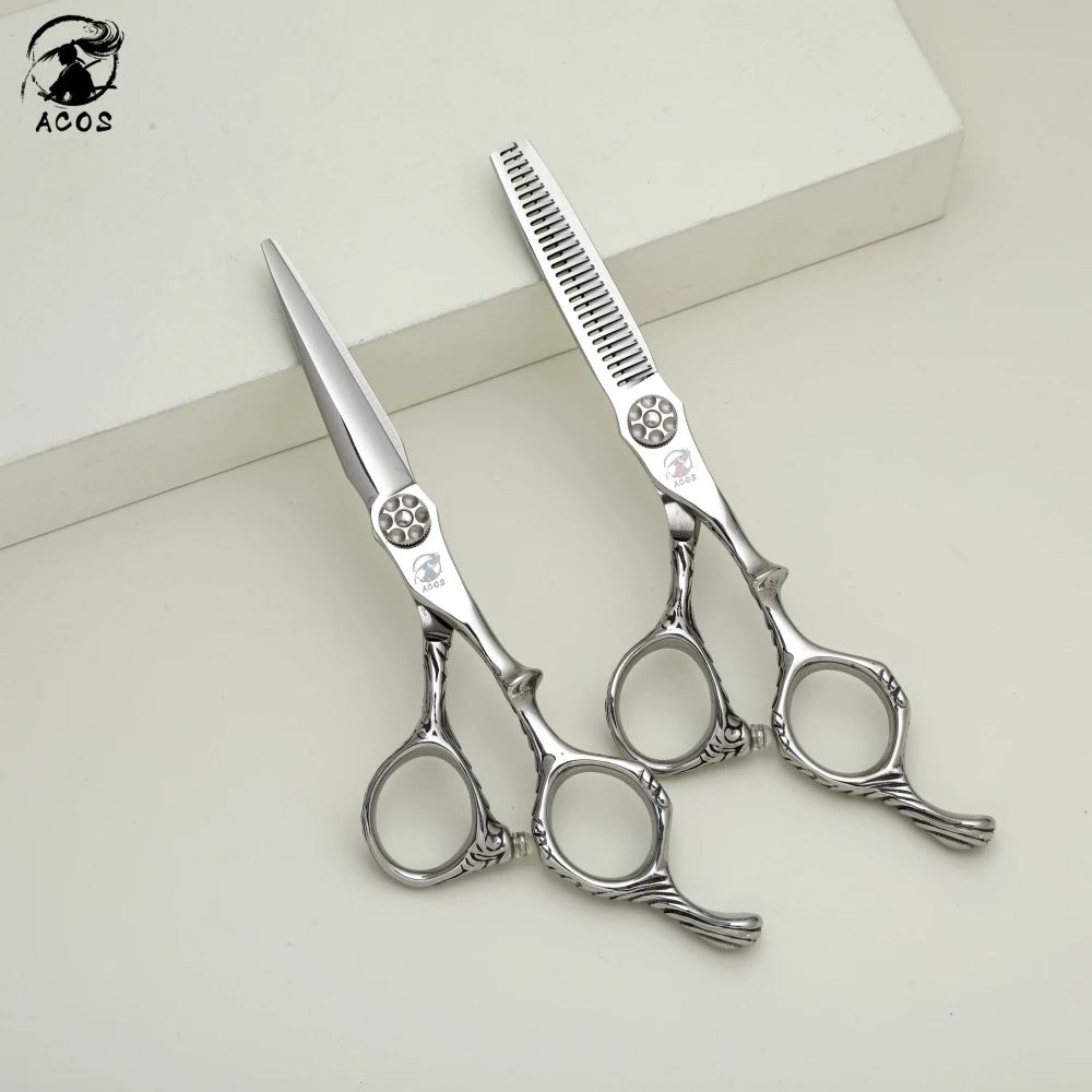 ACOS Professional hairdressing scissors  5.5/6-inch 2-piece set Thinning shears Hairdressing scissors suitable for use in salons