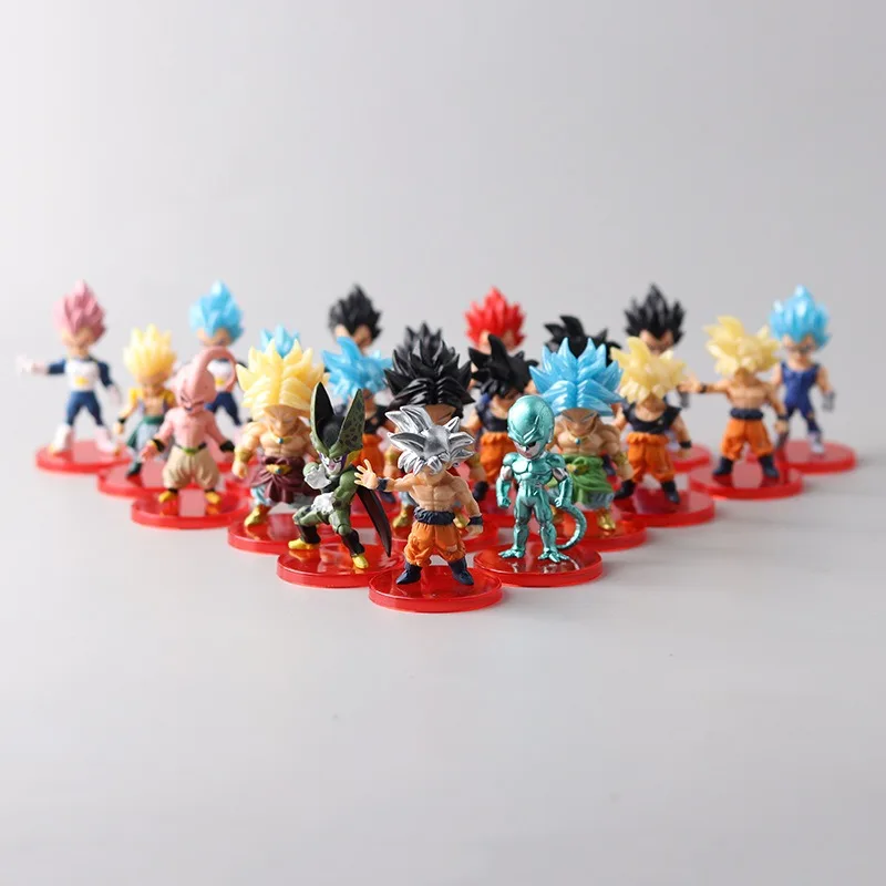 Dragon Ball Z Super Saiyan Son Goku Anime Figure Son Gohan Vegeta Broly Piccolo Majin Buu Set Action Figurine Model Toys Gift