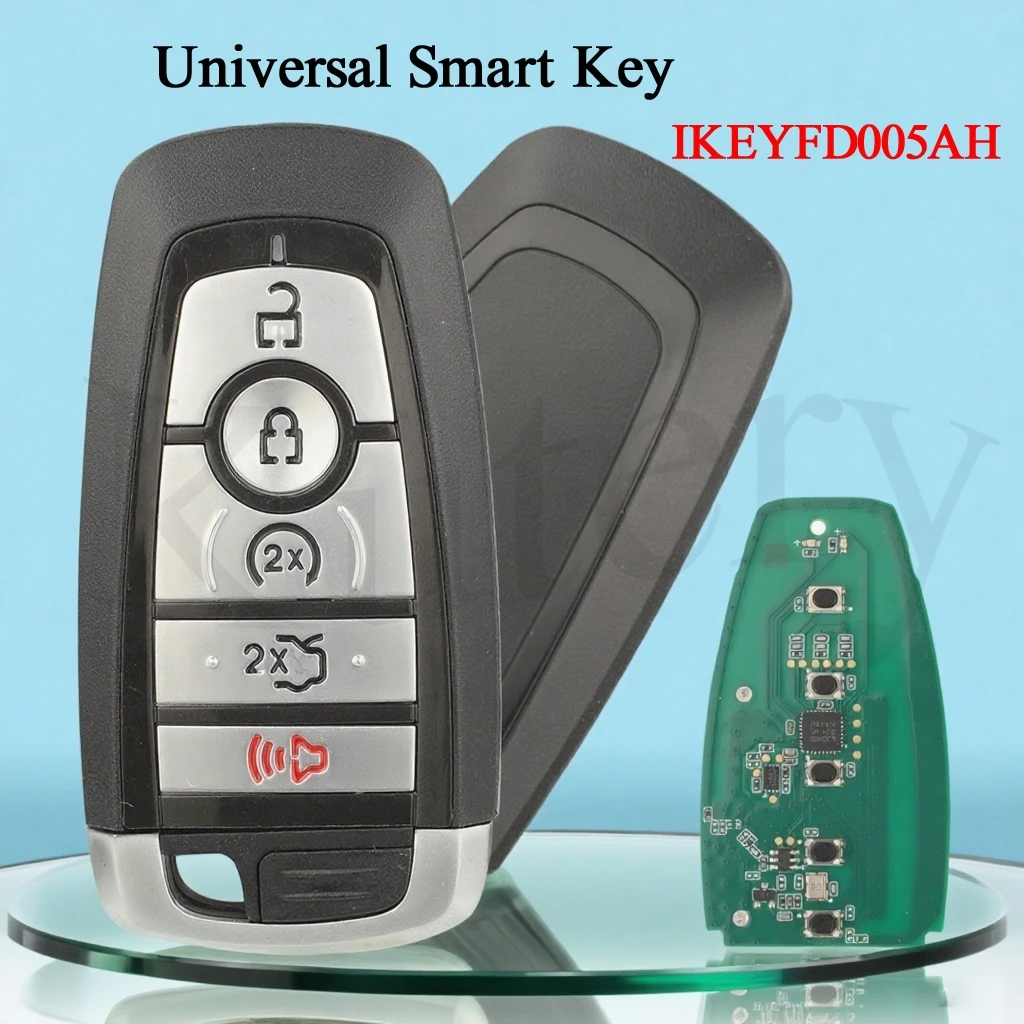

jingyuqin 868/902MHz FD005AH Universal Smart Key 5 Buttons IKEYFD005AH For Autel Smart Key For KM100 IM508 IM608 KM100E