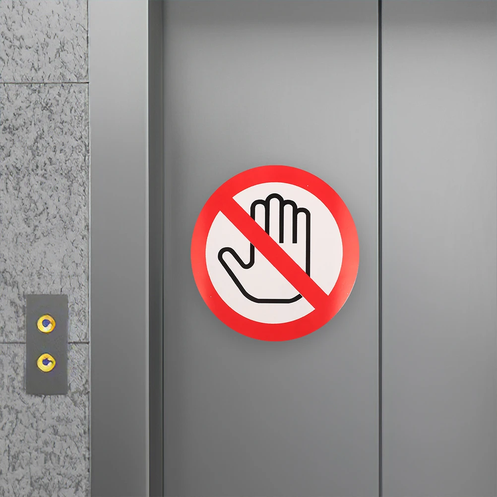 

6pcs Do Not Touch Stickers Warning Signs Labels Security Sign Stickers Safety Warning Decals Adhesive No Touch Sign For
