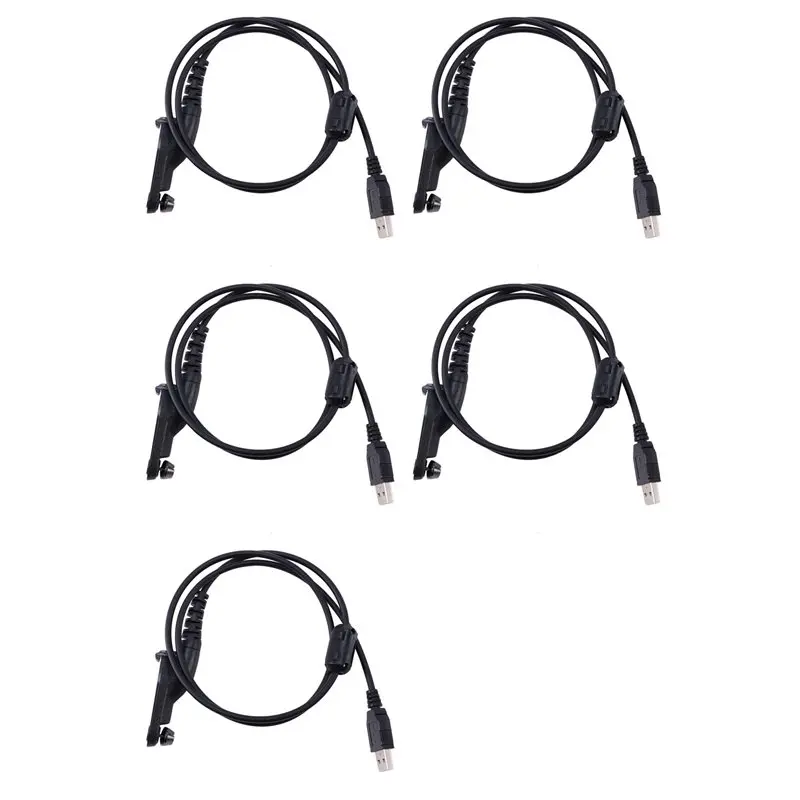 

【PHONE ACCESSORY】5X USB Programming Cable Cord Lead For Motorola Radio XPR XIR DP DGP APX Series Walkie Talkie L Type Plug