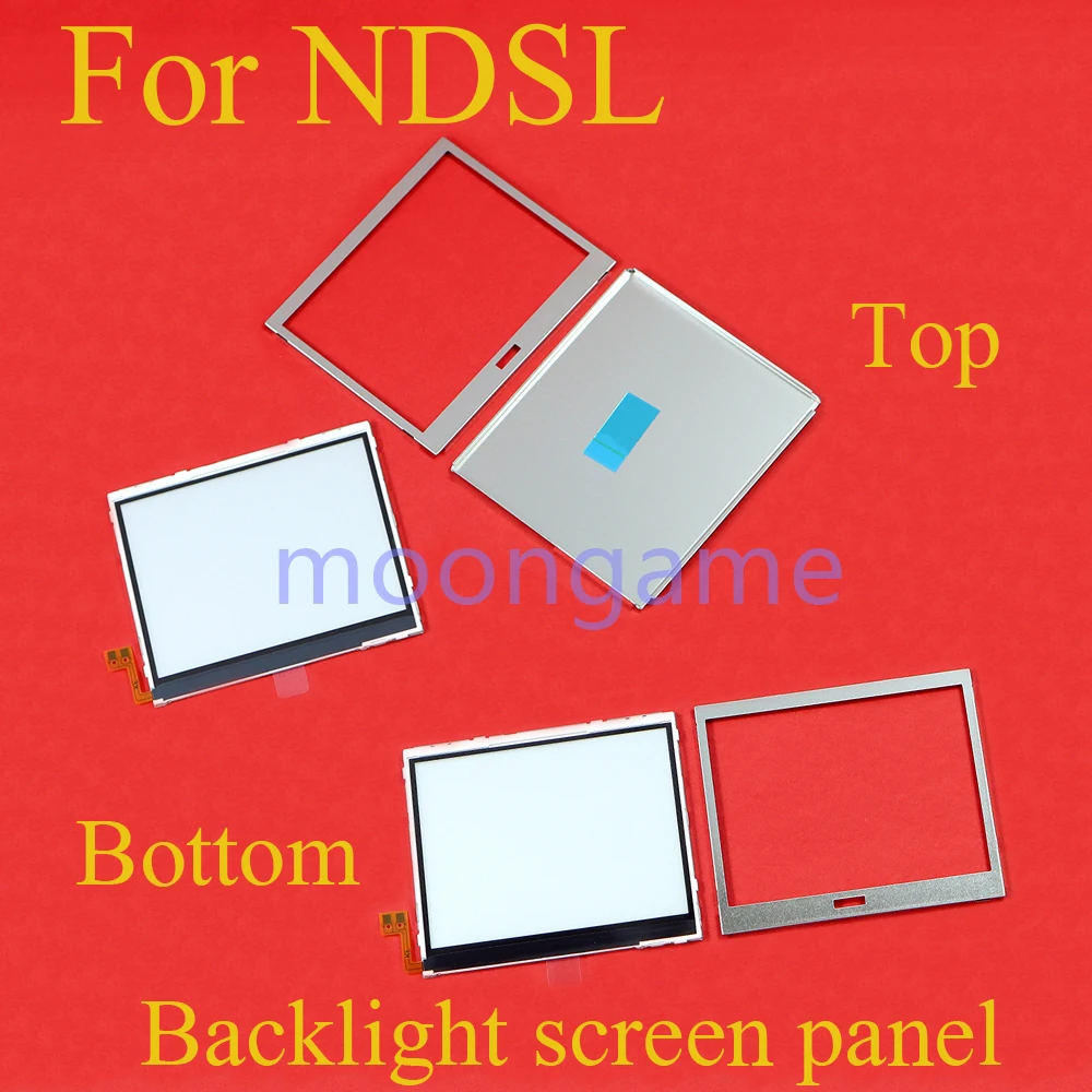 10sets Replacement Top and Bottom LCD Backlight Module For NDSL Upper and Lower Screen Panel