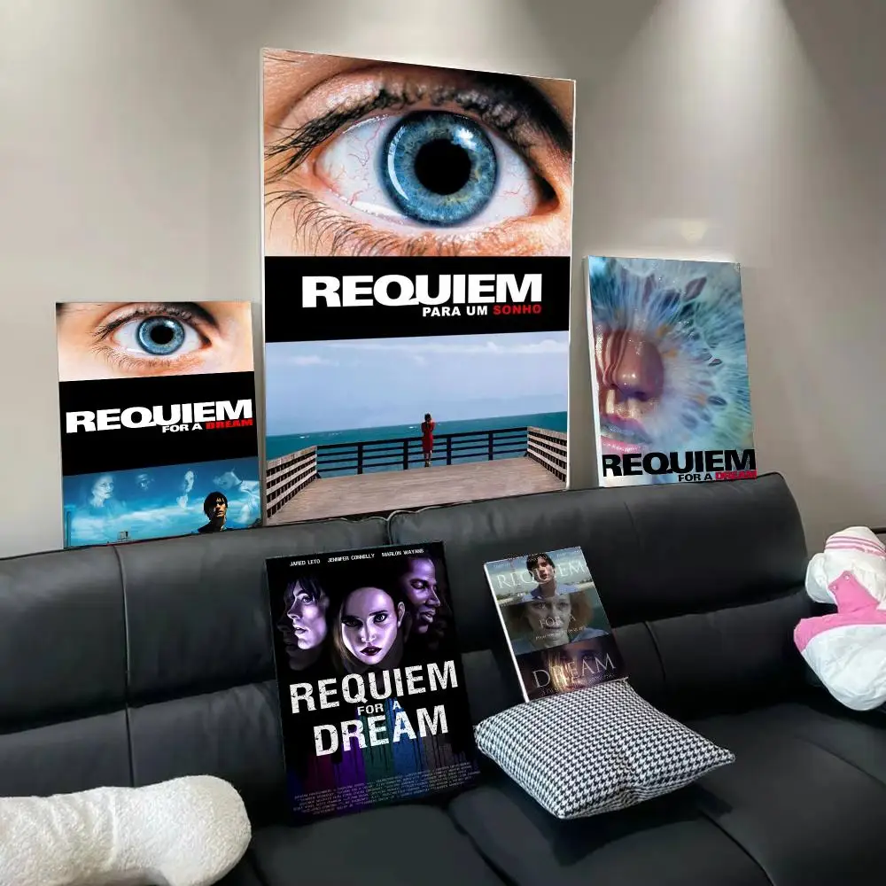 Movie R-Requiem For A Dream Poster Wall Art Poster Print Decorative Artwork for Bedroom Living Room Office Home Decoration