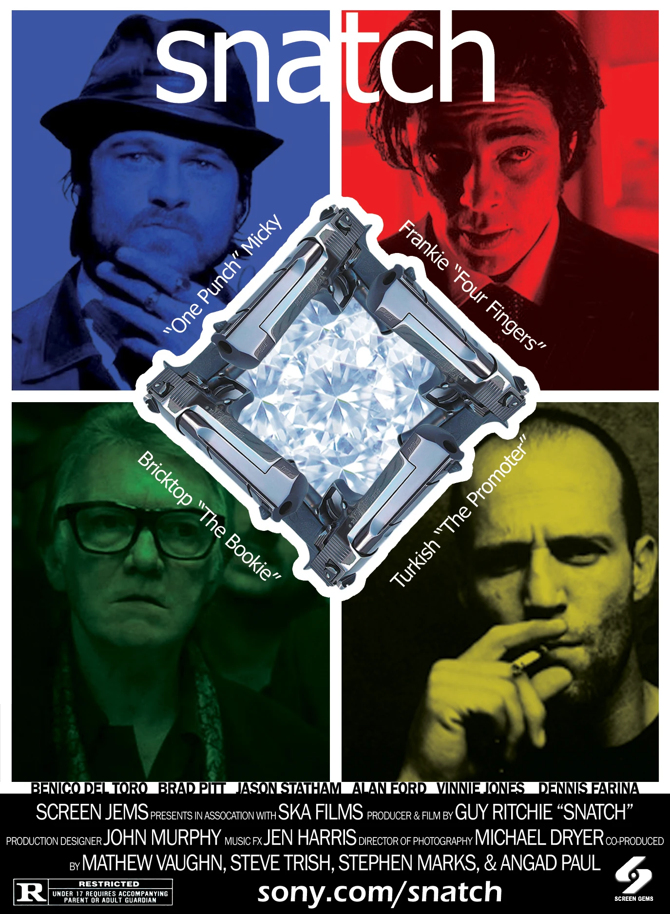 Movie Snatch (2000) Art SILK POSTER Wall Art Home Decorative painting
