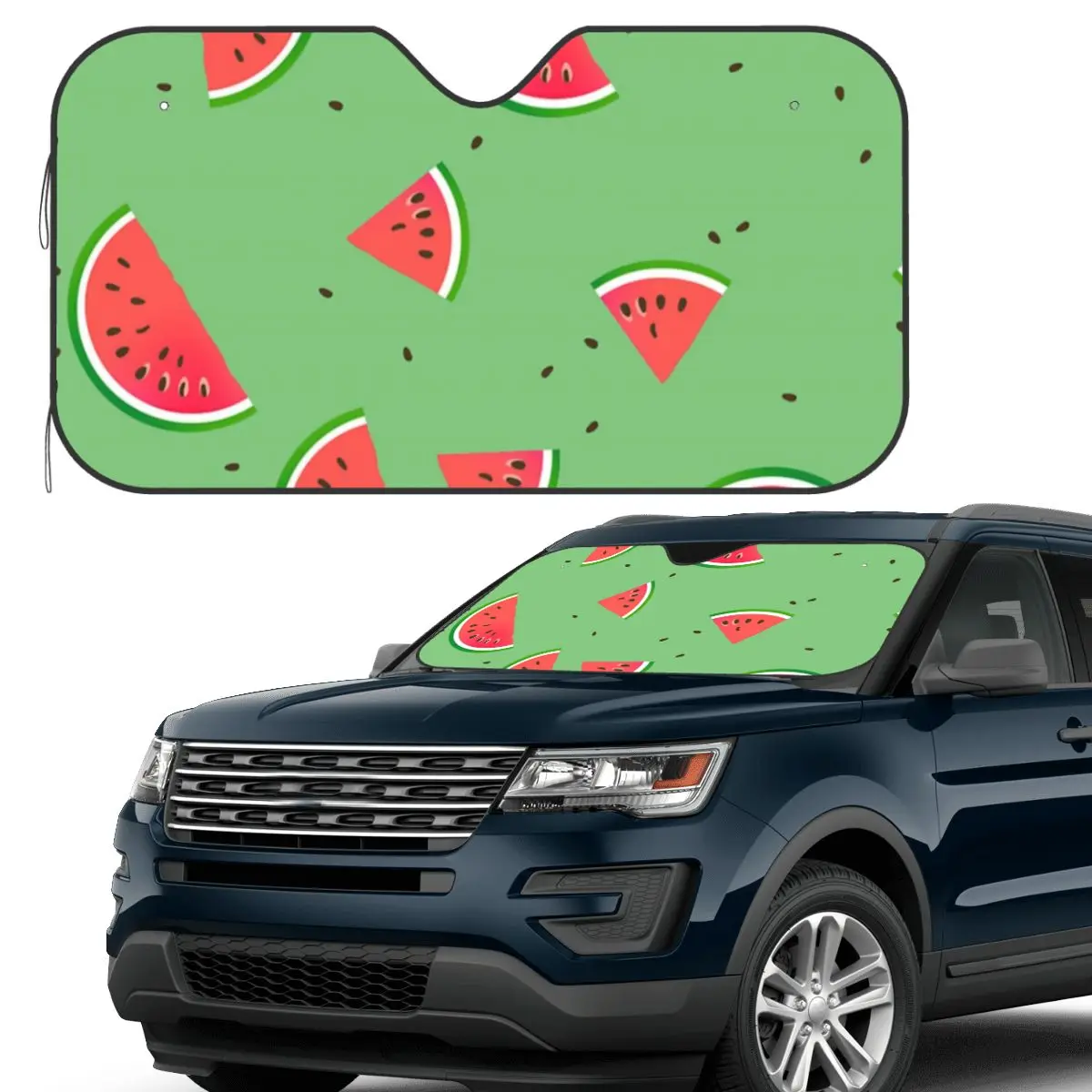 

Fun Watermelon Slices Pattern Sunshade Windscreen Car Front Windshield Window Sun Visor Accessories Covers