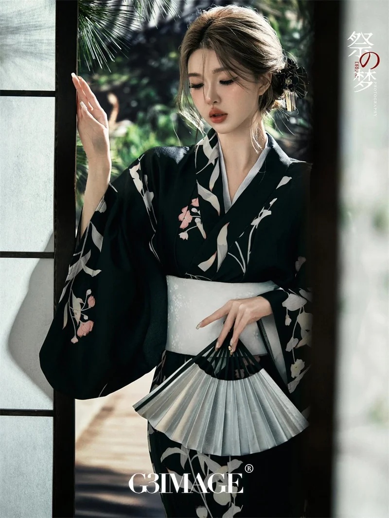 

Новое женское кимоно в японском стиле самурая, улучшенное, для фотосессий, из полиэфирного волокна