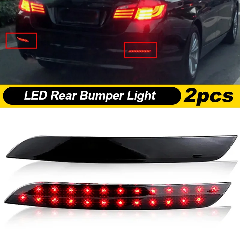 

2X LED Rear Bumper Reflector LED Brake Light For BMW 5-series 520d, 520i, 523i, 525d 528i, 530d, 530i, 535d, 535i, 550i 09-14