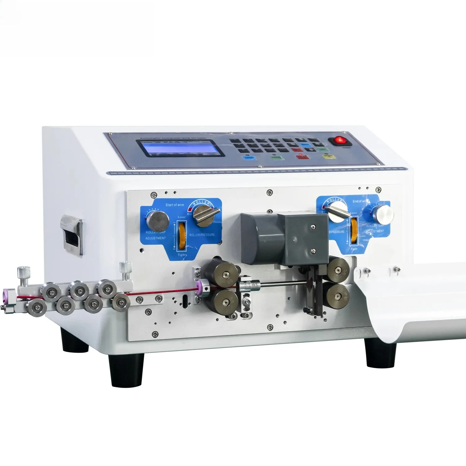 Fully automatic computerized wire cutting and stripping machine, wire cutting machine