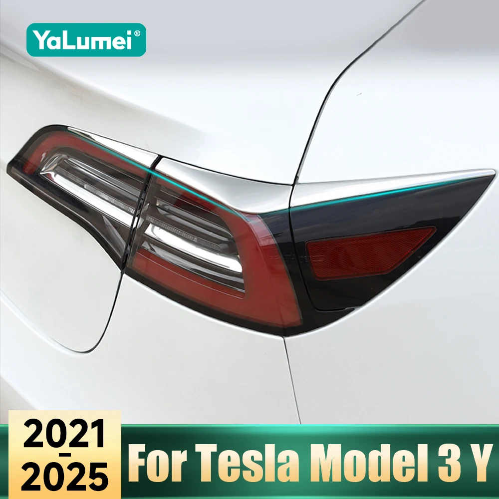 

Аксессуары для Tesla Model 3 Y 2021 2022 2023 2024 2025 Нержавеющий автомобильный задний фонарь Задний фонарь Накладка на брови Наклейка