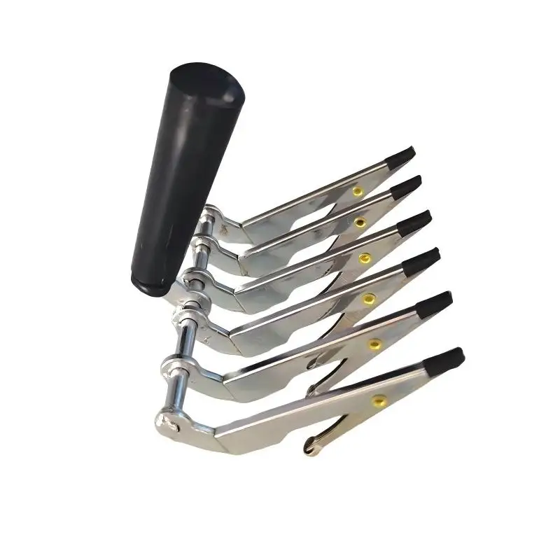 Dental Glazed 6 Tooth Clamp Ceramic Veneer Porcelain Staining Brush Holder Clip Tool For Temporary Crown Denture Lab Clinic Work