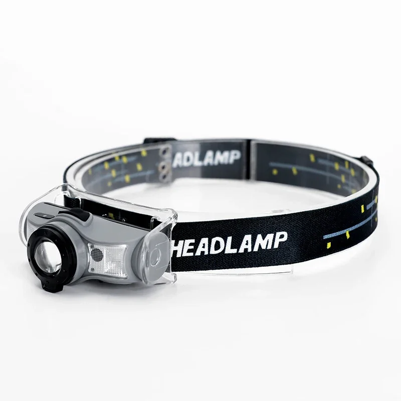 

Headlamp Flashlight, Rechargeable LED Headlamps, with Motion Sensor, Red Light, 4 Modes Lightweight Waterproof, Rotary Zoom