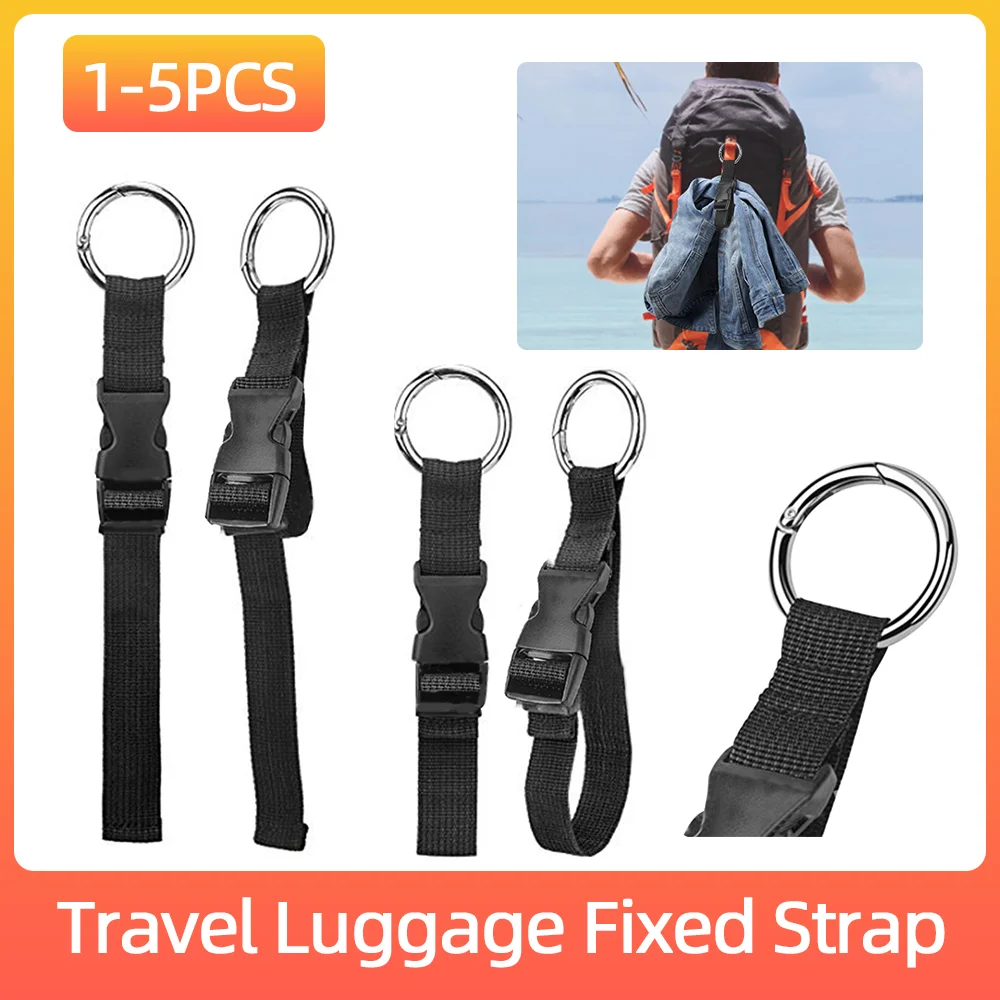 Travel Luggage Fixed Strap Portable Strap Backpack External Strap With Release Buckle Add-A-Bag Luggage Strap Belt Jacket Holder