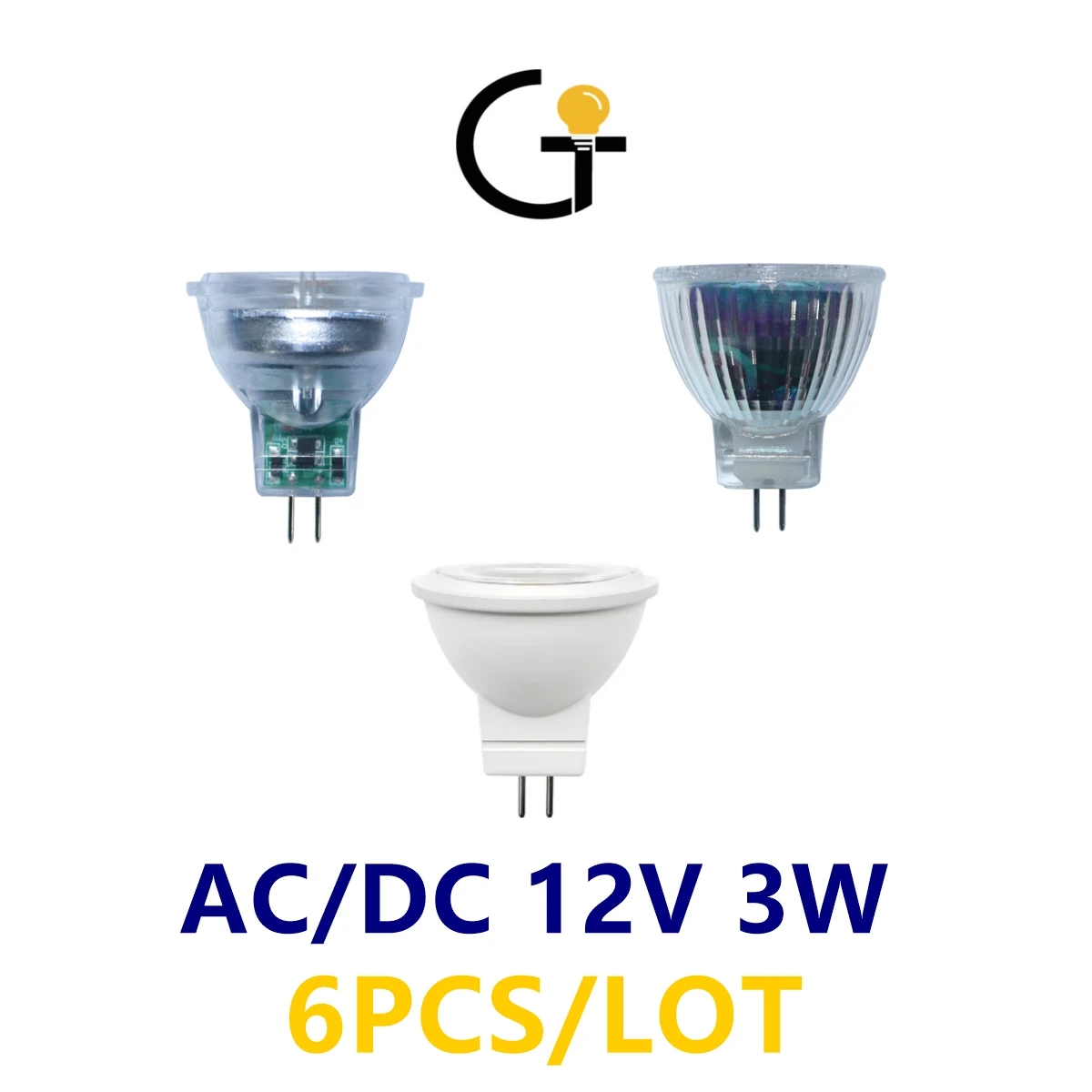 

6pcs Mr11 GU4 Led mini Spotlight AC/DC 12V 3W 3000K-6000K Warm White For Ceiling Lights Replace Halogen Lamp 20w Energy Saving