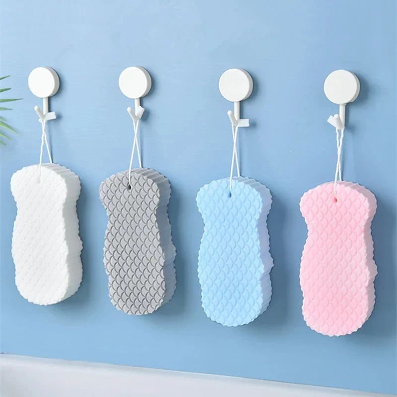 1/2/4pcs Household 3D Magic Exfoliating Sponge Children's Bath Sponge Body Peeling Dead Skin Exfoliating Massager Bath Brush