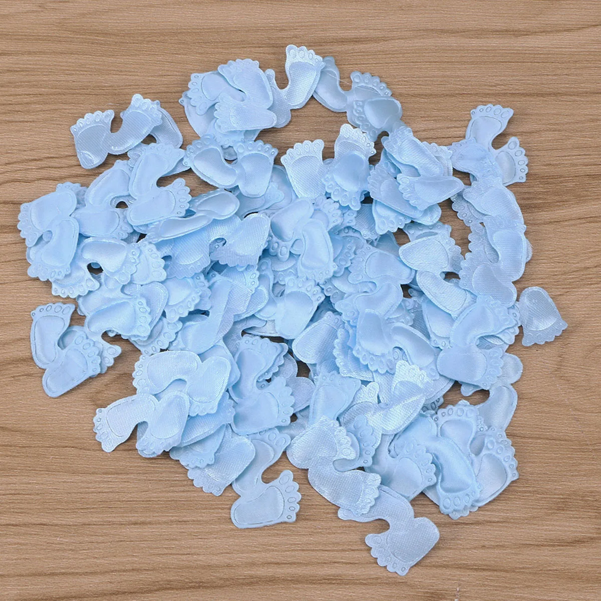 

100 Pcs Footprint Cloth Stickers Decorative Props for Baby Shower Birthday Party Table Decorations Foot Confetti Eco Friendly