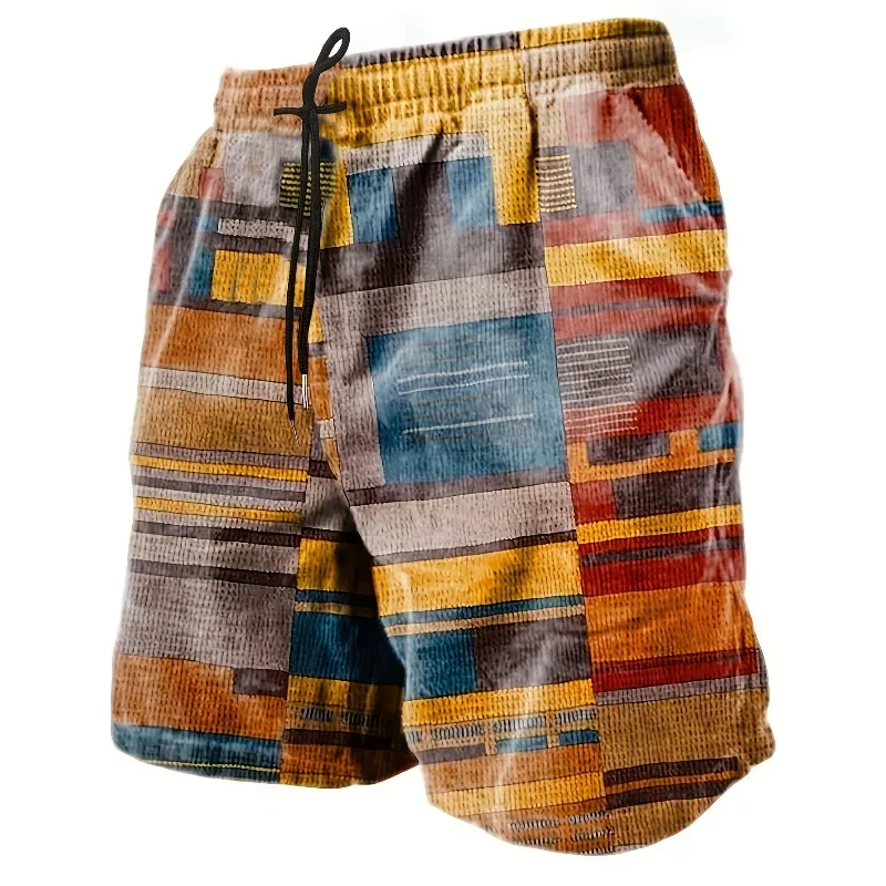 Summer men's fashion casual camping seaside beach bottoms men's shorts, digital printing men's clothingkvv