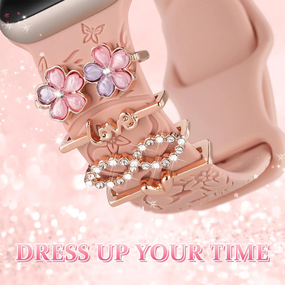 Подвески для Apple Watch Band Series 9 8 7 6 5 4 SE 38 42 49 41 45 44 мм Аксессуары Декоративное кольцо Galaxy Ремешок для часов 20 мм 22 мм