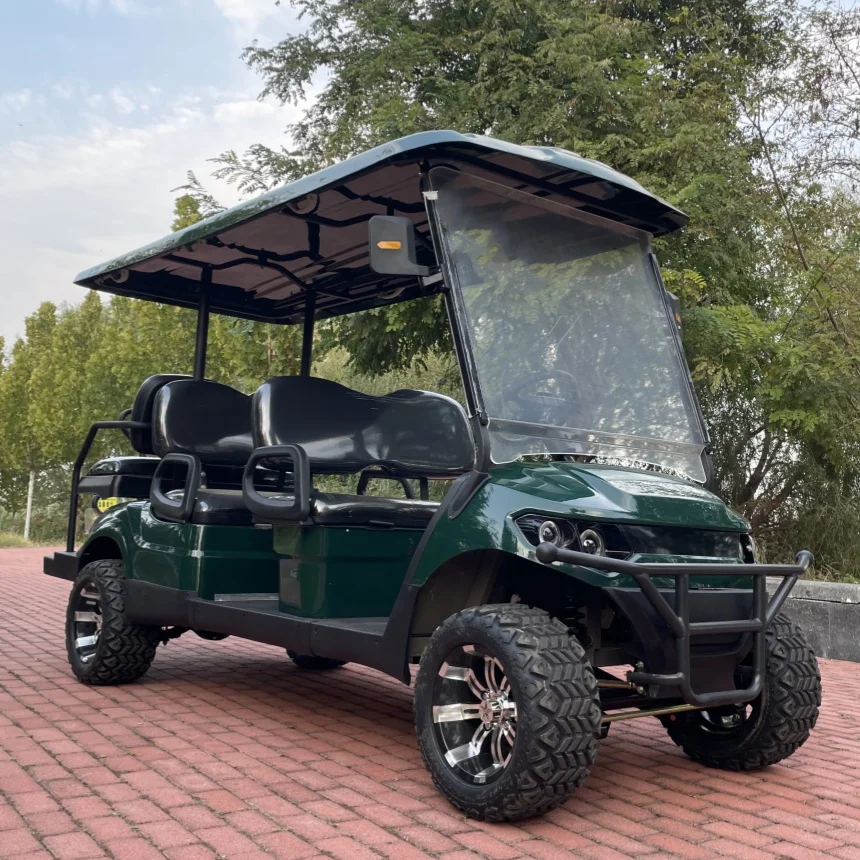 New 4 6 Seater Electric Golf Cart Model C+ Street Legal Multi-Color Light Flashing Electric Classic Off Road Golf Cart Club Car