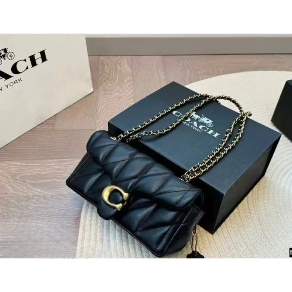 

Y2K Ladies' Autumn/Winter Quilted Tabby Bag, Diamond Grid Leather Chain Small Square Bag, Single Shoulder Crossbody Bag, Handbag