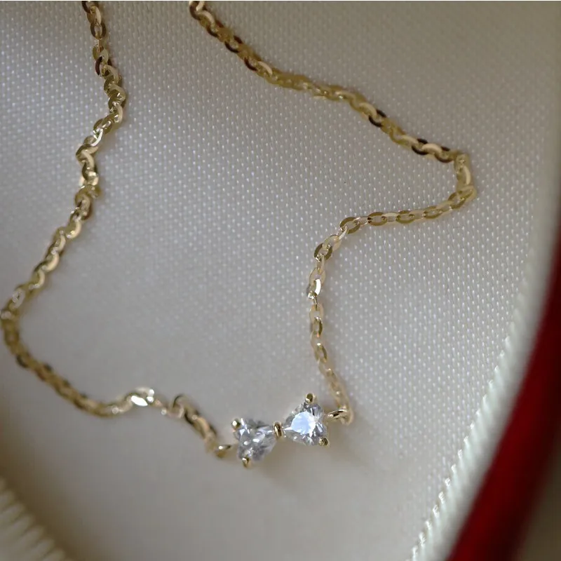 925 prata esterlina chapeado 14k ouro brilhante zircão arco pulseira para feminino temperamento coreano requintado pulso jóias presente