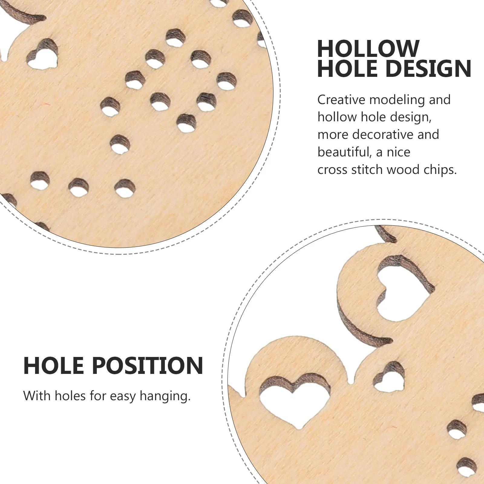 

5Pcs Mini Cross-Stitch Wood Slice Premium Durable Material DIY Handmade Gift Accessory Beautiful Cross-Stitch Wood Board