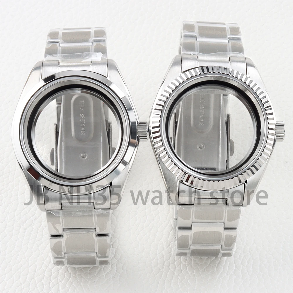 

38mm NH35 Case Sapphire Glass Solid 316L Stainless Steel Bracelet for Seamaster NH35/NH36/4R/7S Automatic Movement 31mm Dial