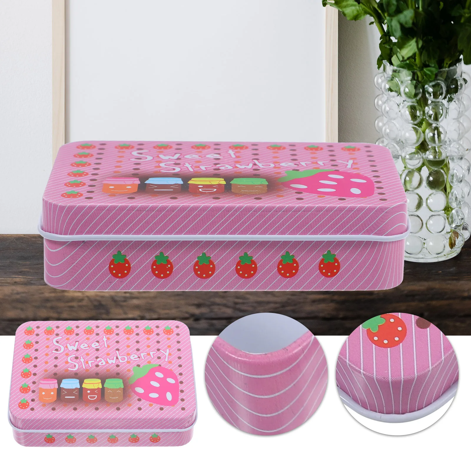 

4 Pcs Tinplate Box Cards Holder Metal Playing Cases Gaming Storage Sports Organizer Game