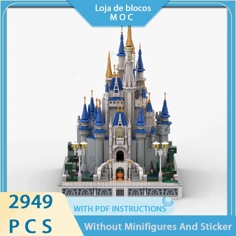 

Изысканный новый конструктор MOC: миниатюрная модель Замка Золушки, технологичный модульный набор для сборки, детская игрушка, подарок для самостоятельной сборки.