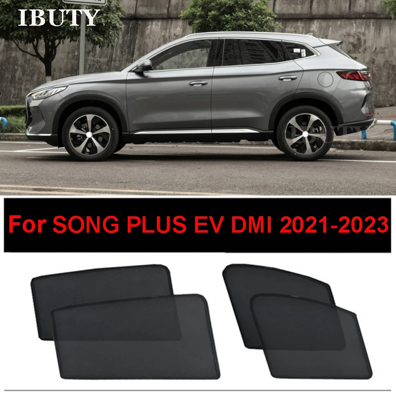 

For BYD SONG PLUS EV DMI 2021 2022 2023 Car Sunshade Side Window Shade Custom Mesh Curtains Sun Visor UV Heat Protection Cover