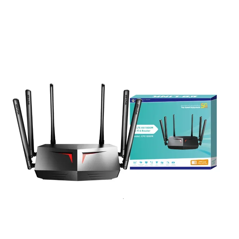 LB-LINK 5G CPE AX1800M 6dBi antenna high gain wireless router SIM card Plug and play 2.4G 600M+5G 1200M BL-CPE1800M 5G router