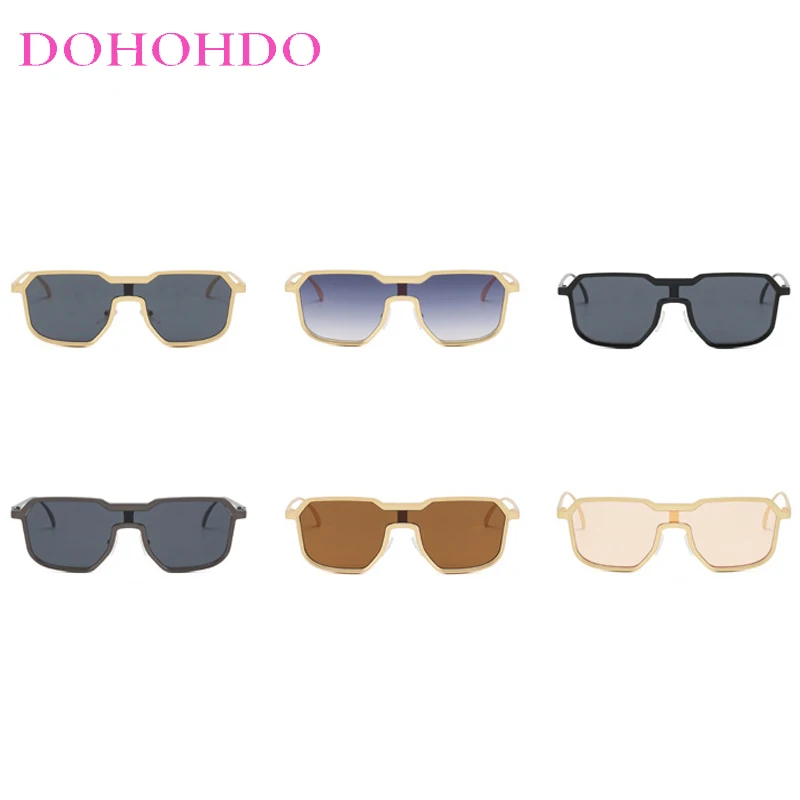 

Fashion Metal Integrated Steampunk Sunglasses For Men Women Square Vintage Unisex Outdoor Driving Travel Shades Glasses UV400