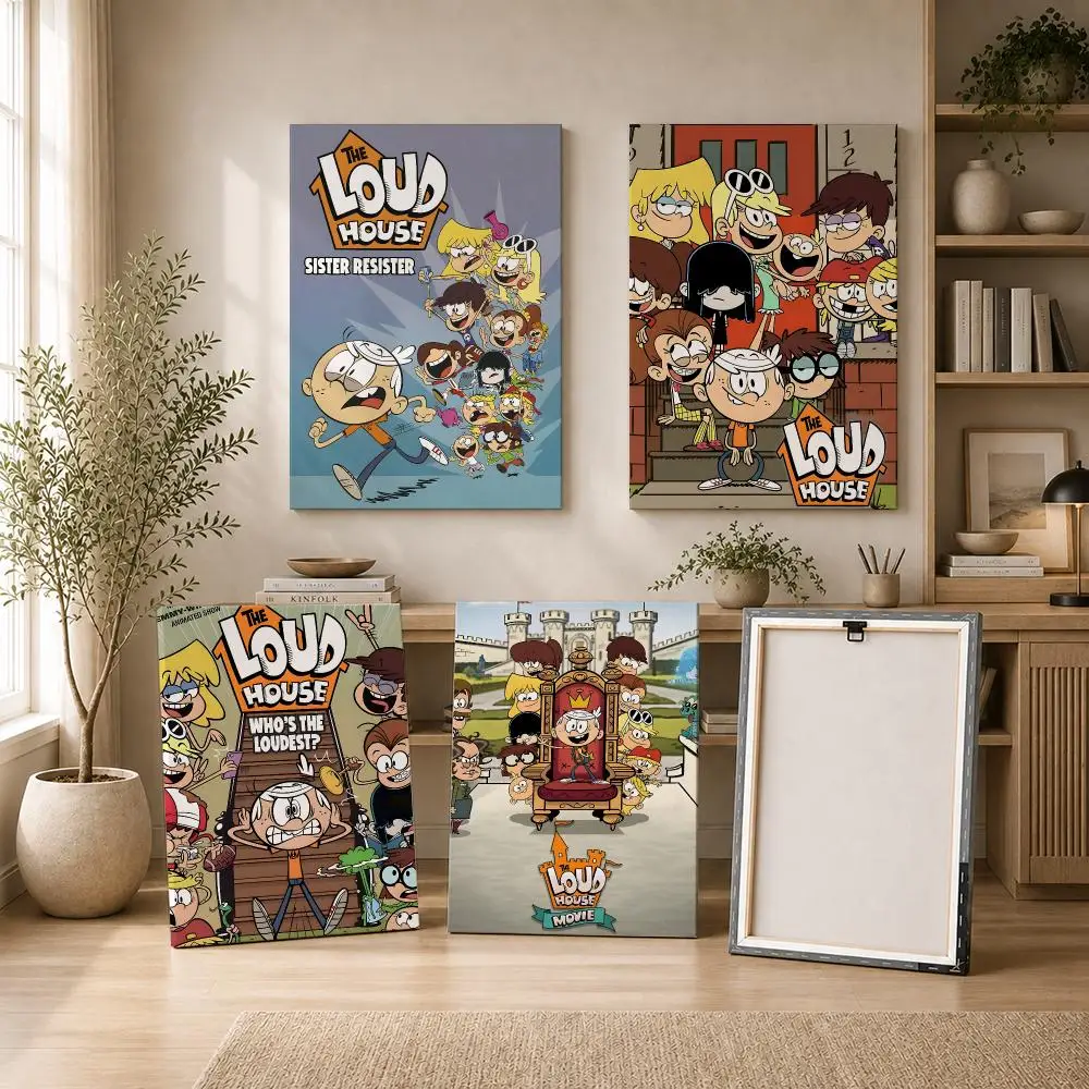 Anime T-The loud house Framed Wall Painting HD Inner Frame Canvas Poster Bedroom Room Hallway Wall Art Decor