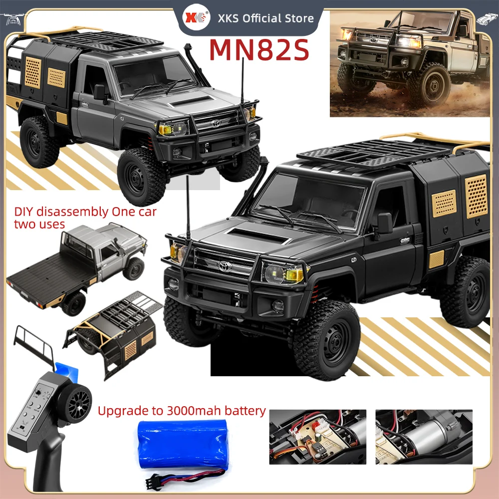 New Upgrade Mn82S 1:12 Full Scale Mn Model Rtr Version Rc Car 2.4g 4WD Remote Control Truck Model Car for Boys Adult Gifts