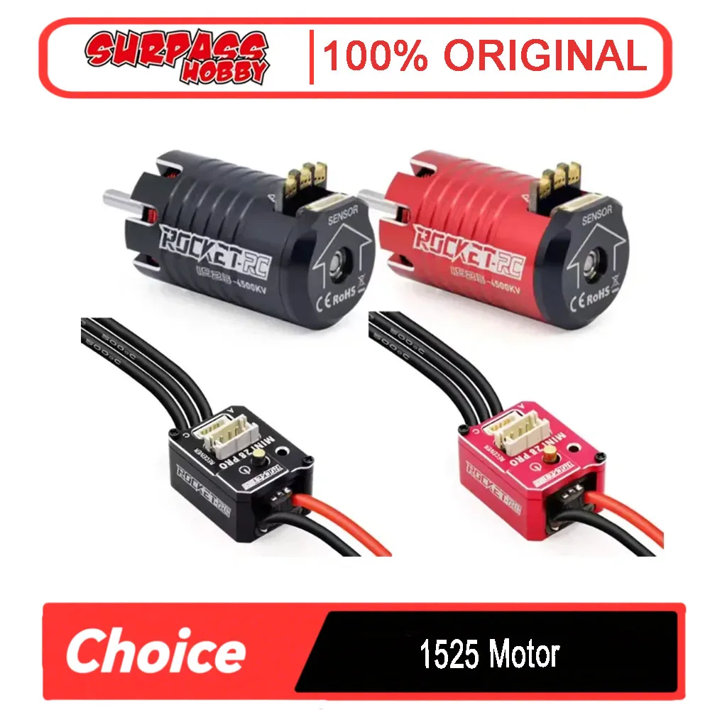 

Mini1525 Motor with KIWAMI 30A ESC Sensored Brushless Combo for 1/28 1/27 Scale RC Mini Remote Control Mosquito Cars ROCKET-RC