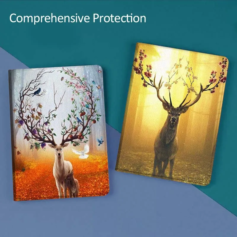 

Beautiful Deer Forest Bird Gift For Huawei MediaPad T5 T10s M6 M5Lite SE Honor Tab 5 6 7 V7 V8 X8a X9a Pro Soft Tablet Case