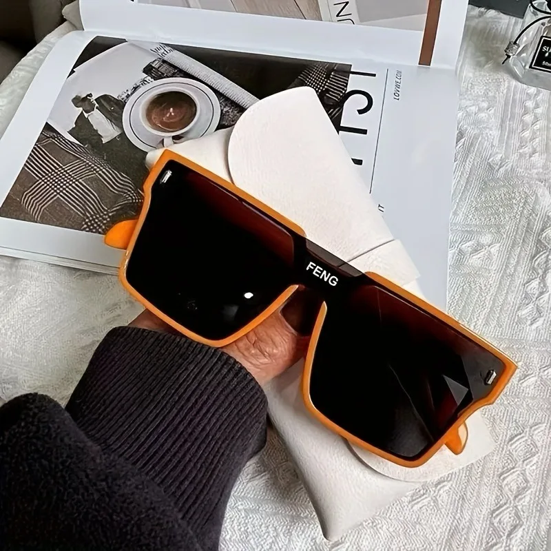 

Модные квадратные солнцезащитные очки оверсайз для женщин, ретро-очки с зеркальными линзами, защита от УФ400, мужские панк-очки