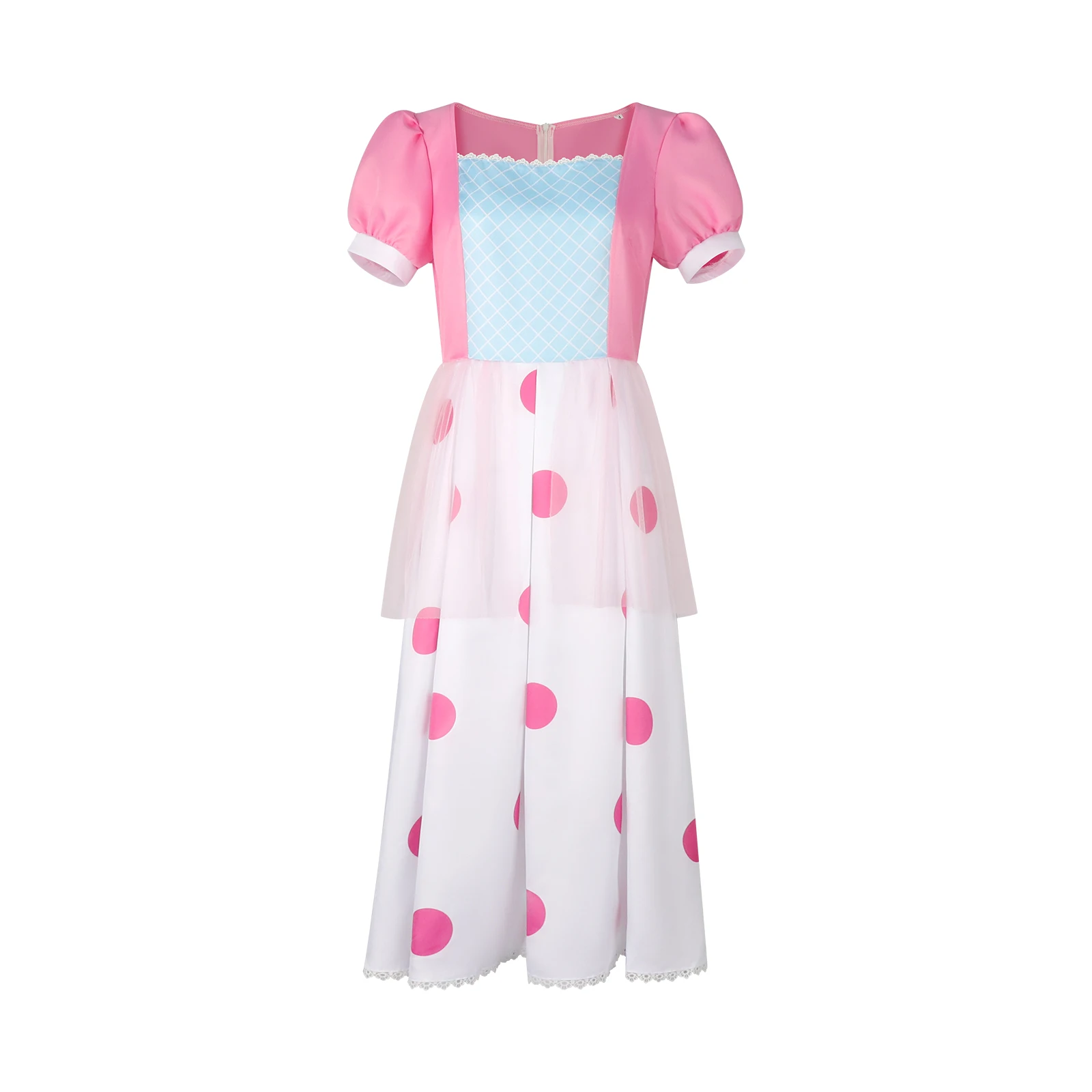Anime Cosplay Kostüme BooPeep Rosa Kleid Cosplay Komplettset Langes Kleid, Comic Con Halloween Film Rollenspiel