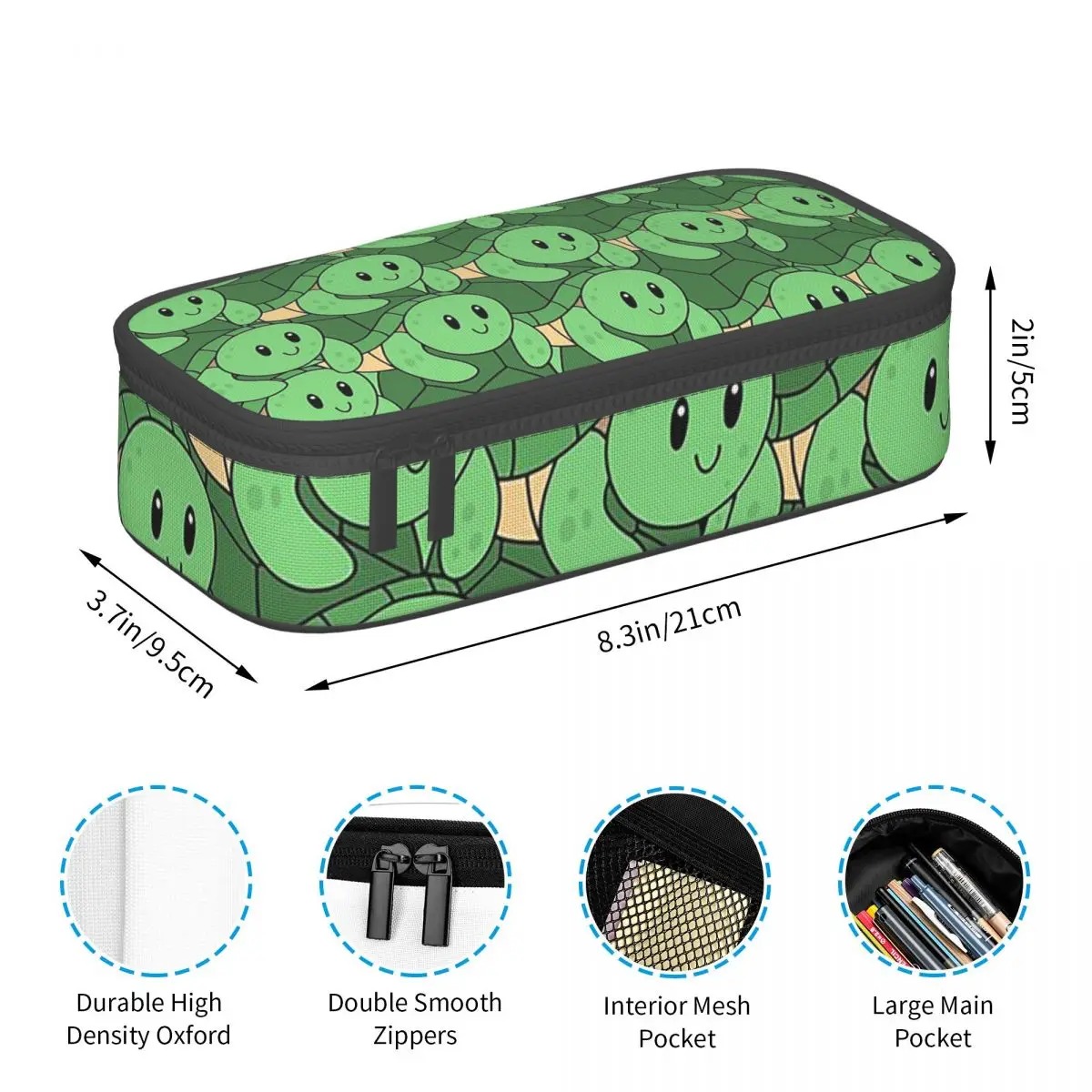 Adorable Cartoon Sea Turtle Pencil Case for Students Gifts Pen Box Pencil Bag Stationery Supplies Pen Holder Bag