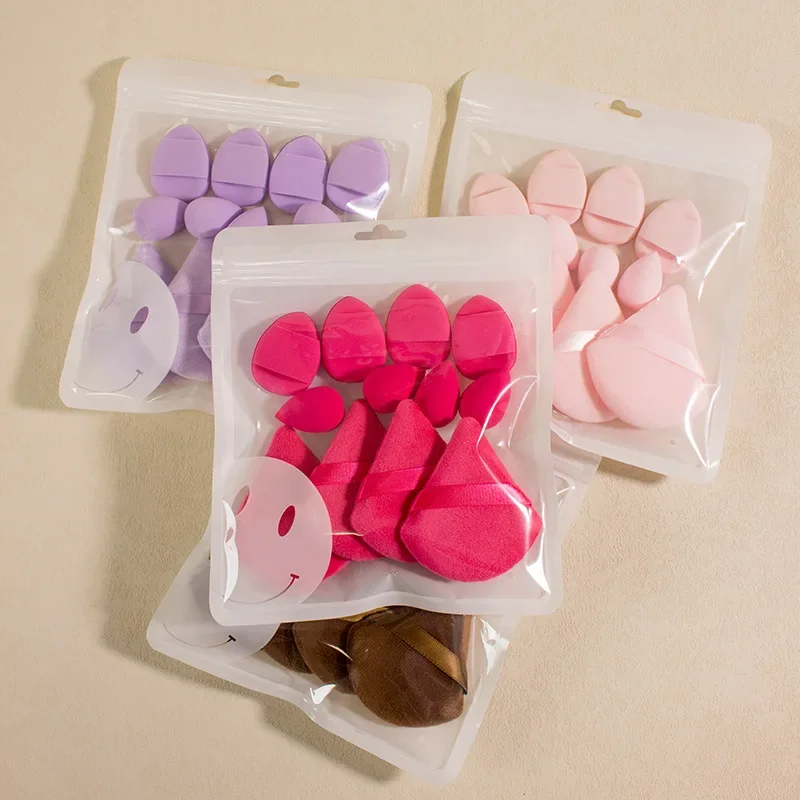 12 pçs esponja de maquiagem liquidificador beleza ovo conjunto fundação esponjas creme líquido cosméticos puffs mulheres compõem acessórios ferramentas de beleza