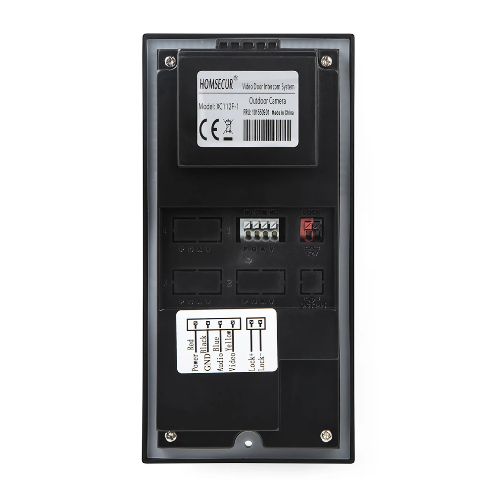 4 Wire 1080P Doorbell Camera IP65 Flush Mount IR Night Vision View Angle Horizontal 120° for HOMSECUR Tuya WIFI Video Doorphone