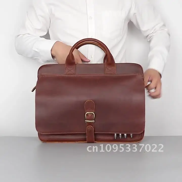 Мужской портфель Jiameda из натуральной