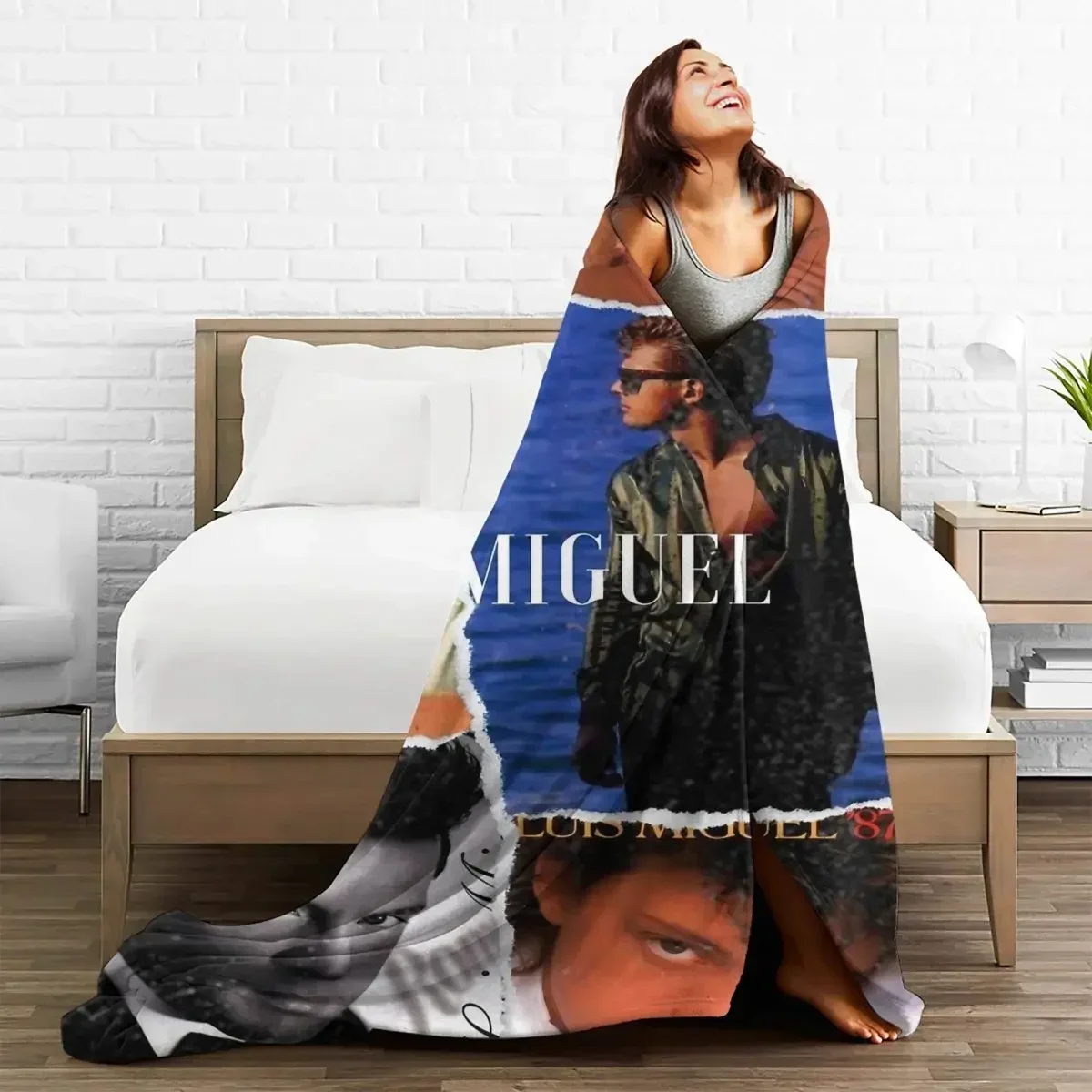 

scher Sänger, Konzert, Flugzeug, Reisen, Flanell-Überwurf, Decke, warm, weich, Couch, Bett, individuelle Tagesdecke, Geschenk