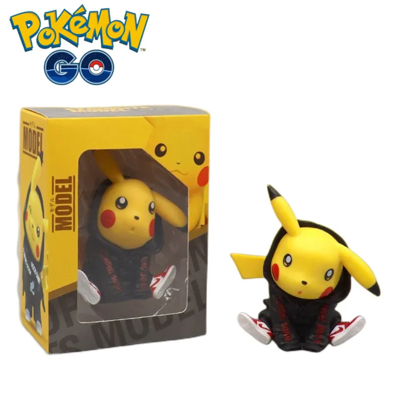 Pokemon Anime Figures Boxed Pikachu Kawaii Ornaments Pvc Fashion Piakchu Toys Model Pokemon Pocket Monsters Dolls for Kids Gifts